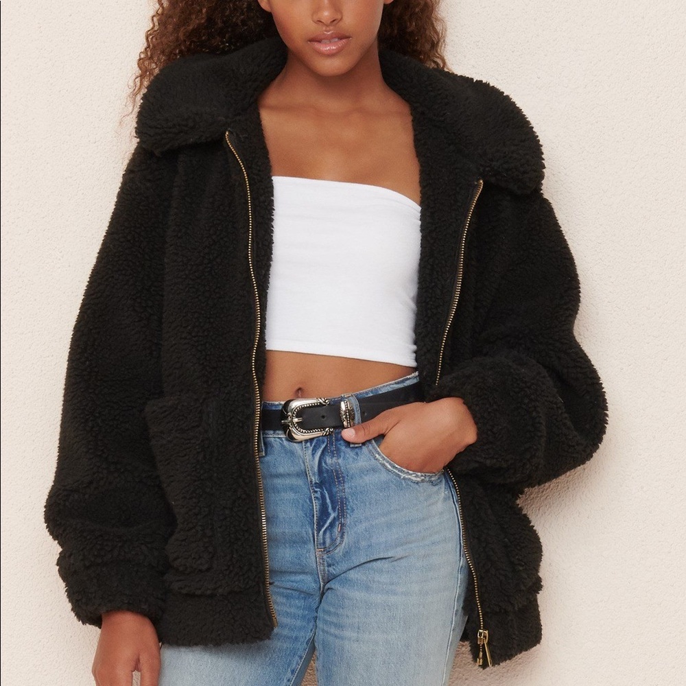 BLACK TEDDY COAT